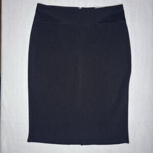 Black Ribbed Charlotte Russe Pencil Skirt
